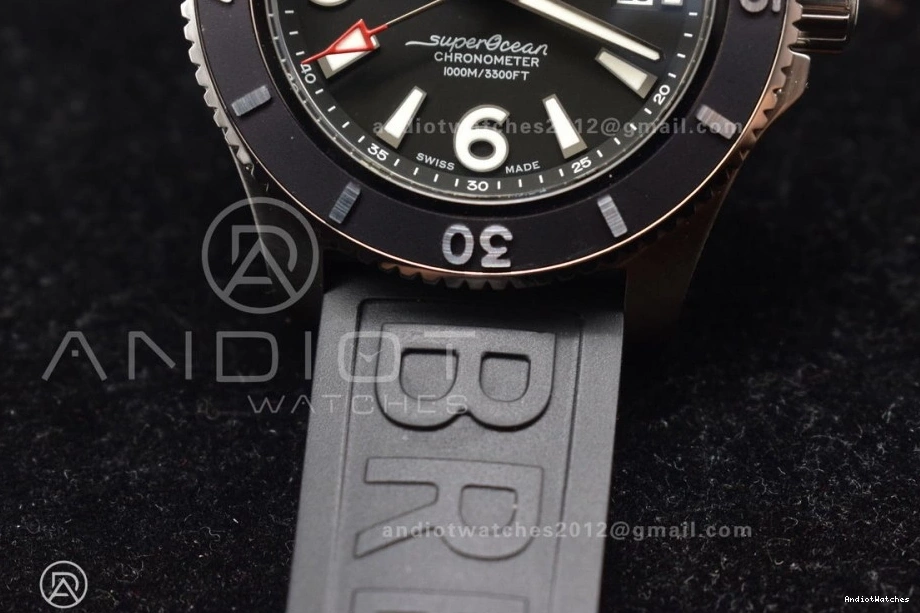 467 Superocean Rubber 1:1 Best Dial A Black Versatile TF Black Bezel Automatic Strap Black On 44 Edition 0322